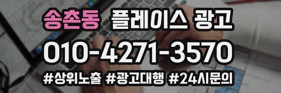 송촌동 플레이스 광고