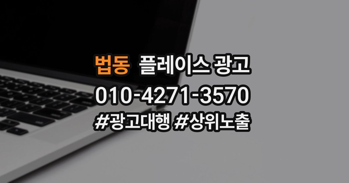 법동 플레이스 광고