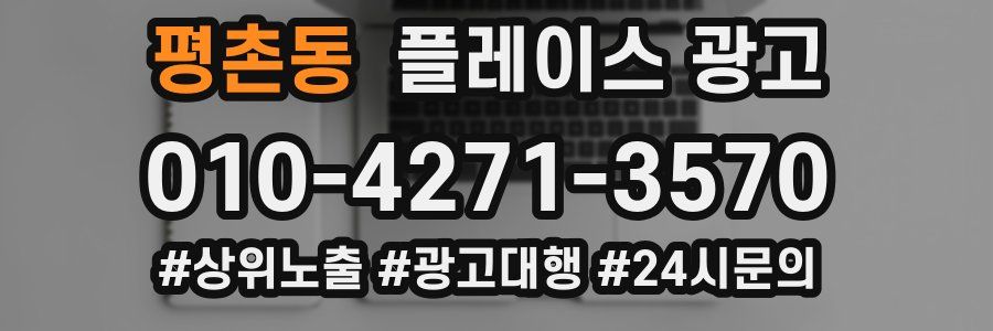 평촌동 플레이스 광고