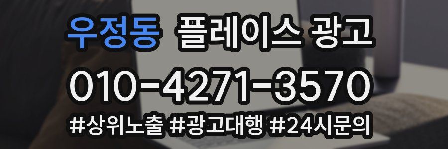 우정동 플레이스 광고