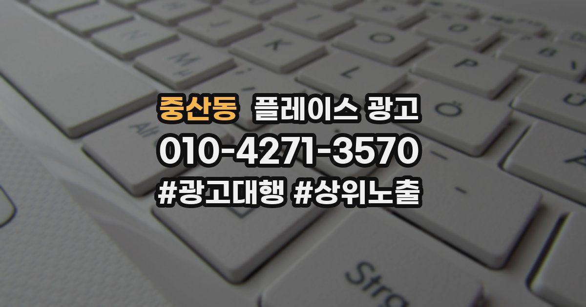 중산동 플레이스 광고