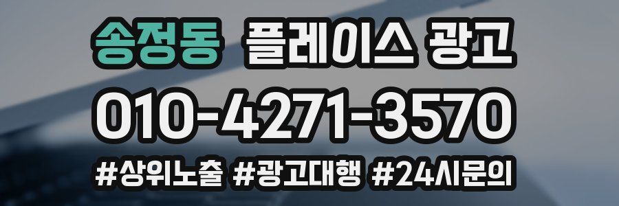 송정동 플레이스 광고
