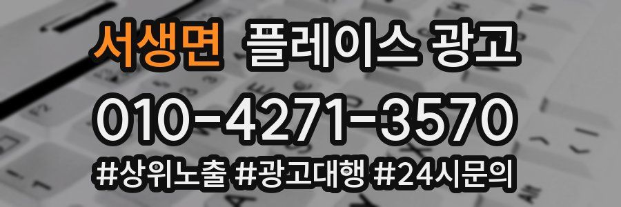 서생면 플레이스 광고