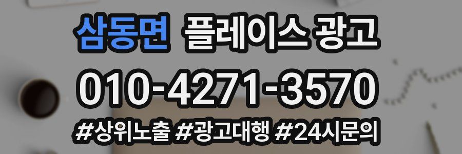 삼동면 플레이스 광고