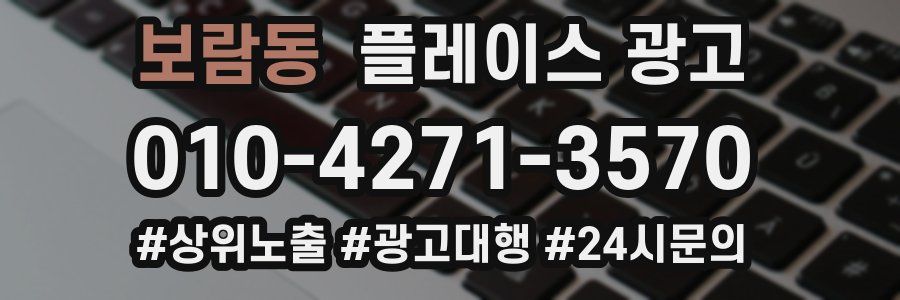보람동 플레이스 광고