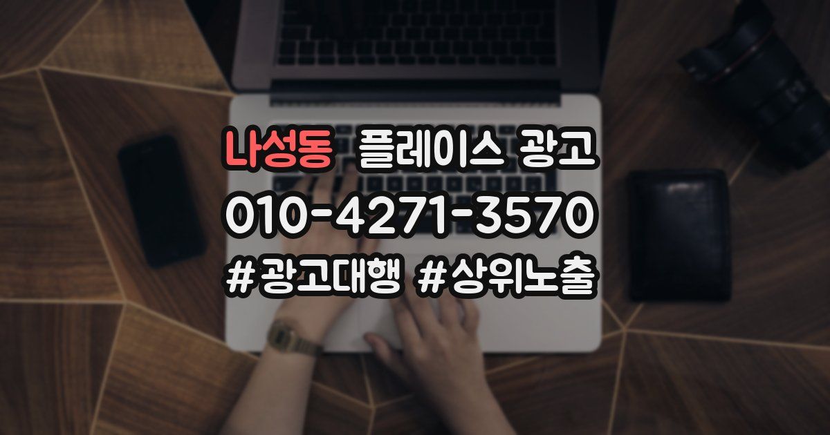 나성동 플레이스 광고