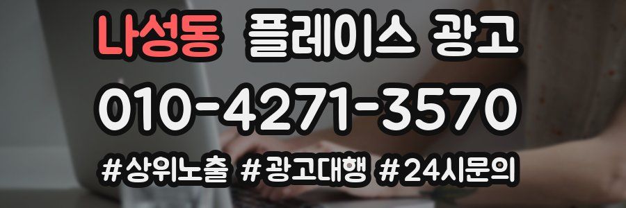 나성동 플레이스 광고