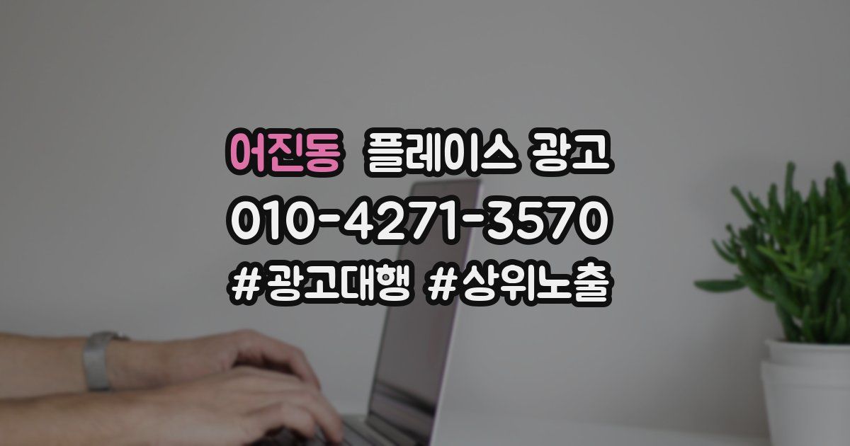 어진동 플레이스 광고
