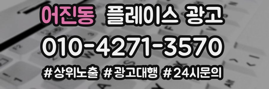 어진동 플레이스 광고