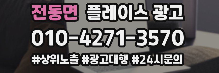 전동면 플레이스 광고