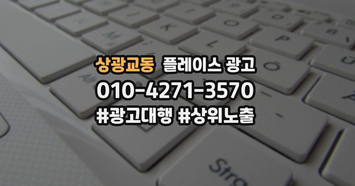 상광교동 플레이스 광고