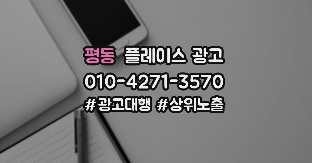 평동 플레이스 광고
