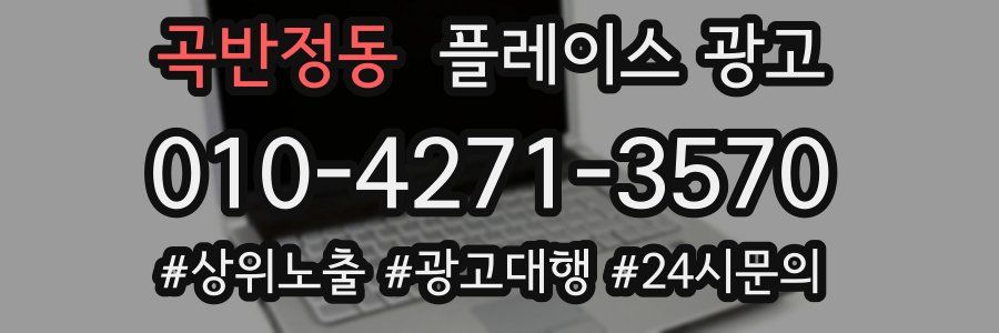 곡반정동 플레이스 광고