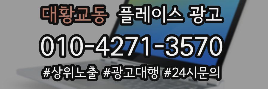 대황교동 플레이스 광고