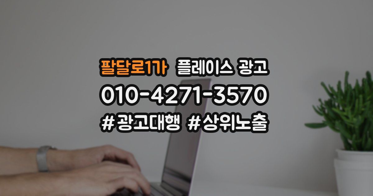 팔달로1가 플레이스 광고