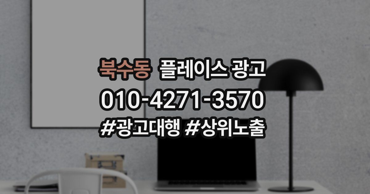 북수동 플레이스 광고
