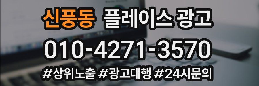 신풍동 플레이스 광고