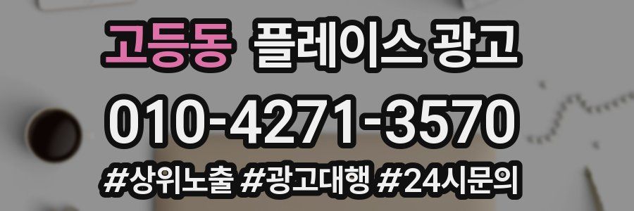 고등동 플레이스 광고
