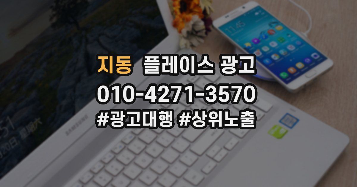 지동 플레이스 광고