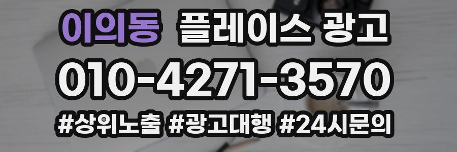 이의동 플레이스 광고