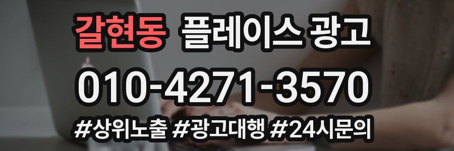 갈현동 플레이스 광고