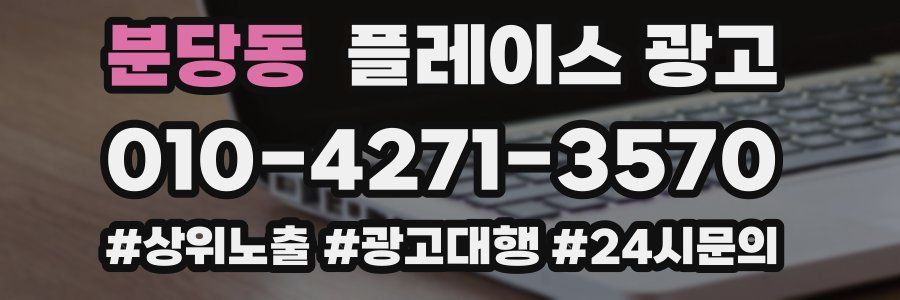 분당동 플레이스 광고