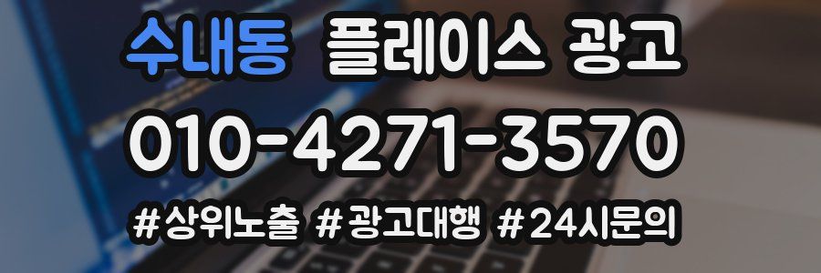 수내동 플레이스 광고