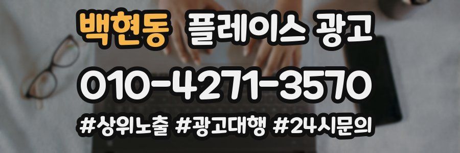 백현동 플레이스 광고