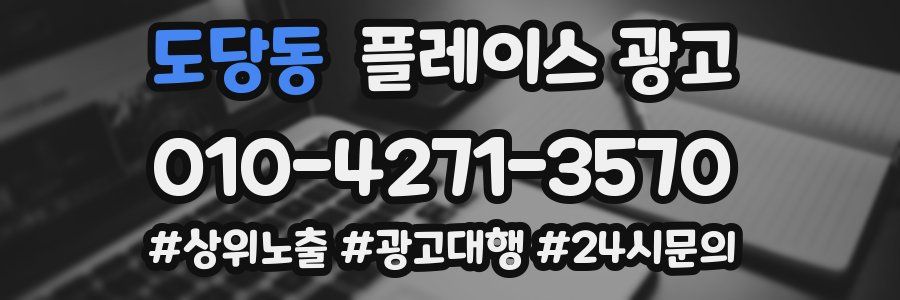 도당동 플레이스 광고