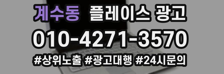 계수동 플레이스 광고