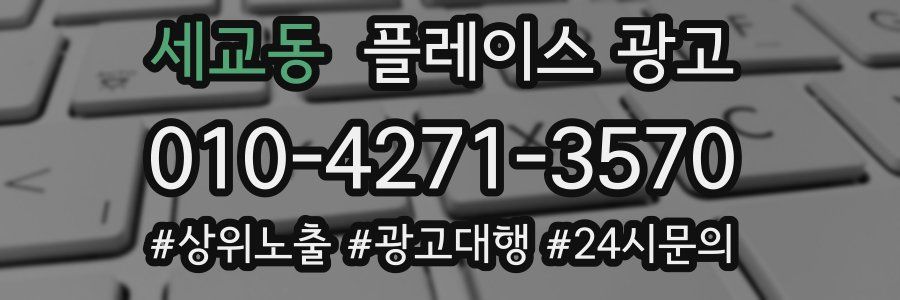 세교동 플레이스 광고