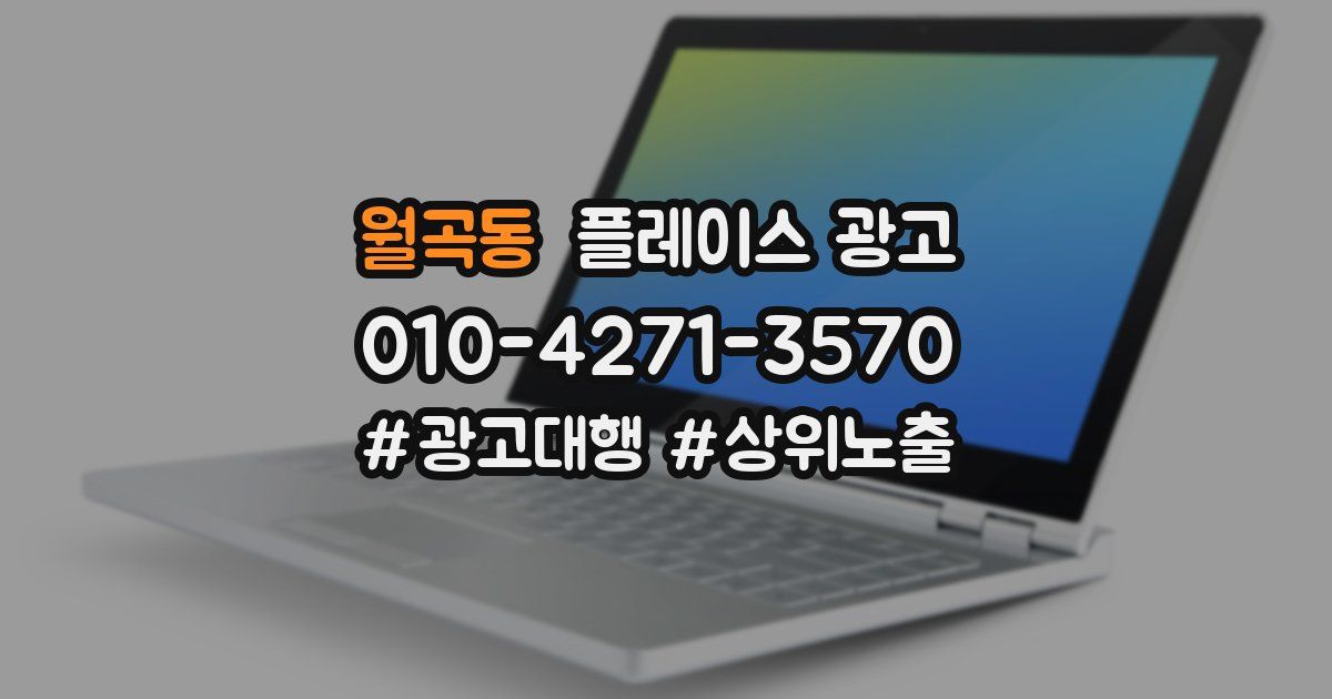 월곡동 플레이스 광고