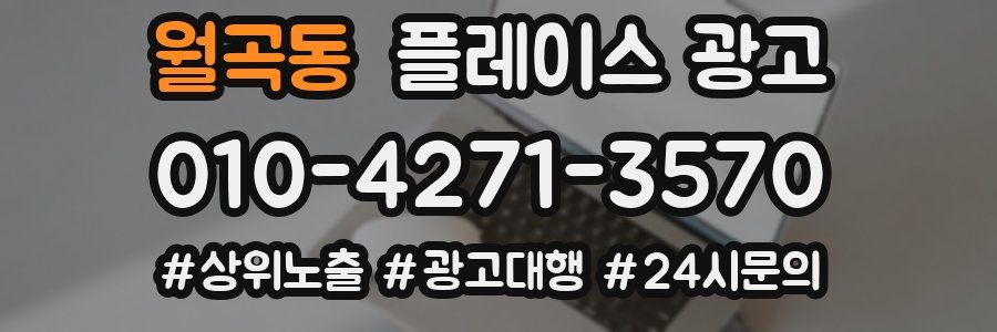 월곡동 플레이스 광고
