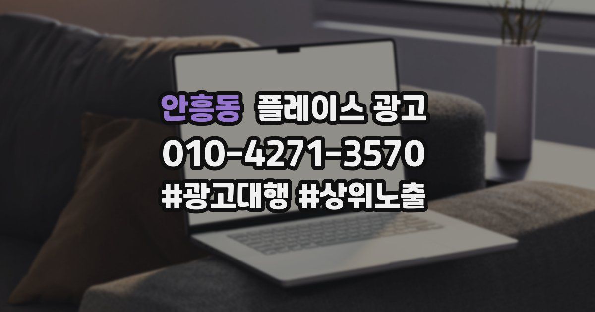안흥동 플레이스 광고