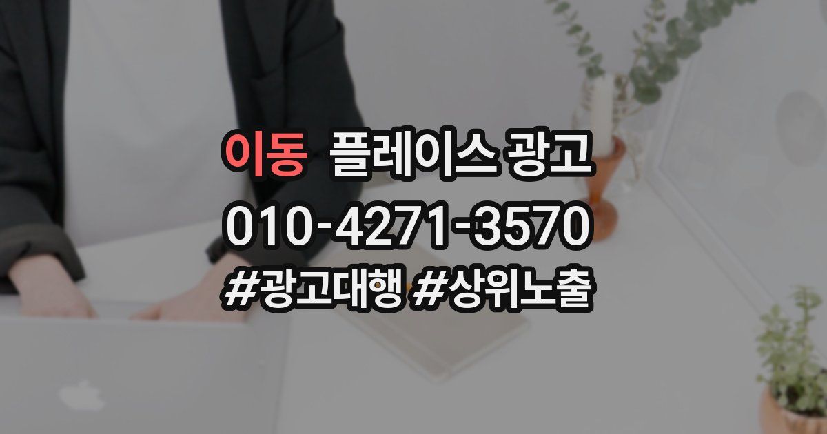 이동 플레이스 광고