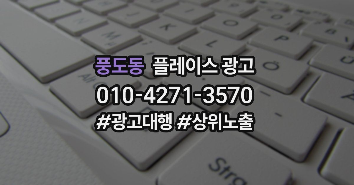 풍도동 플레이스 광고