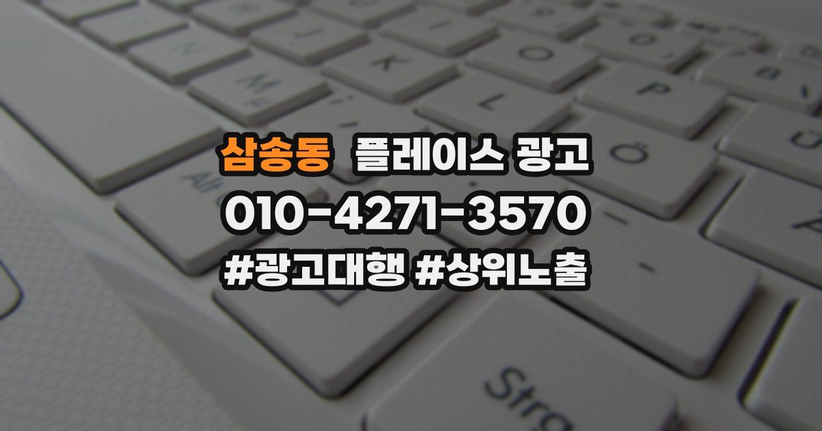 삼송동 플레이스 광고