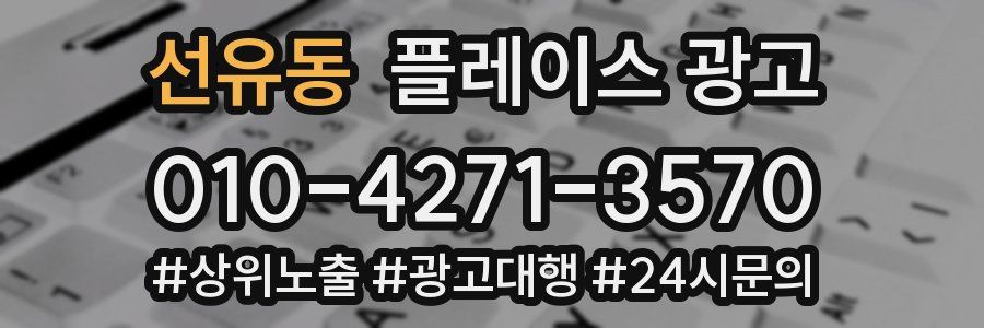 선유동 플레이스 광고