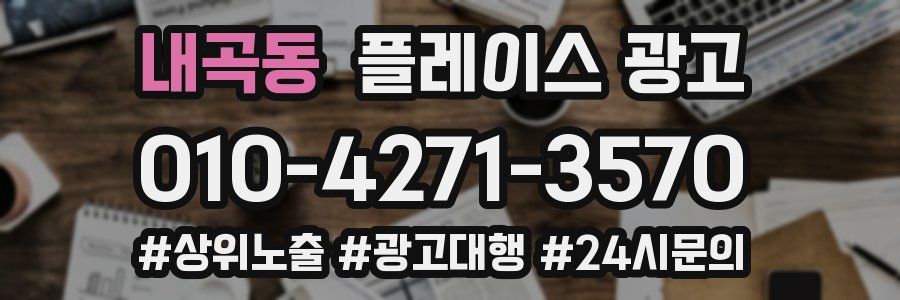 내곡동 플레이스 광고