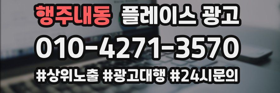 행주내동 플레이스 광고