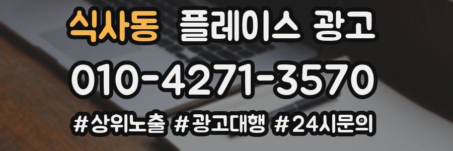 식사동 플레이스 광고