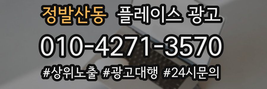 정발산동 플레이스 광고