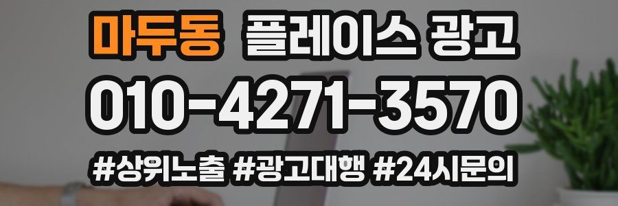 마두동 플레이스 광고