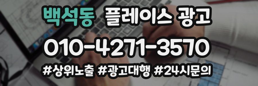 백석동 플레이스 광고