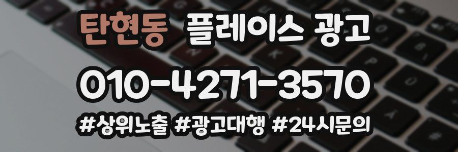 탄현동 플레이스 광고
