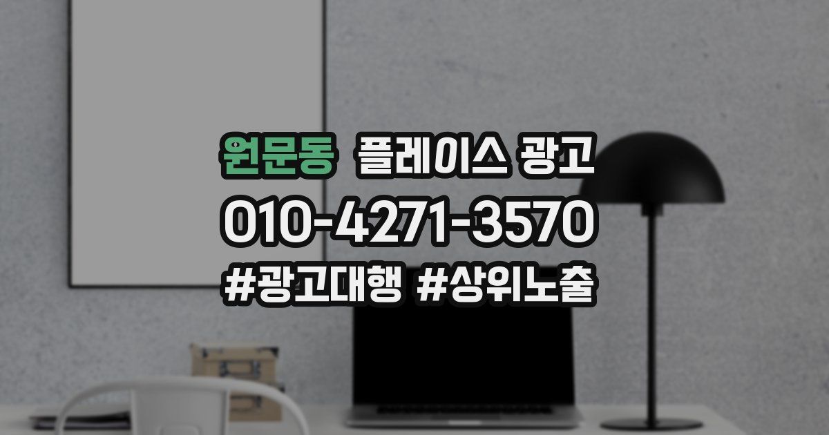 원문동 플레이스 광고