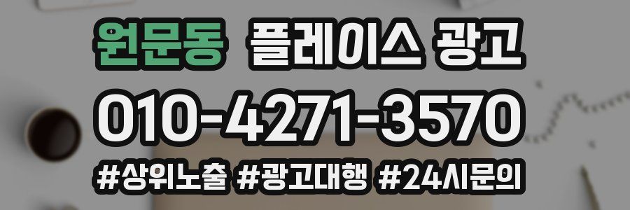 원문동 플레이스 광고