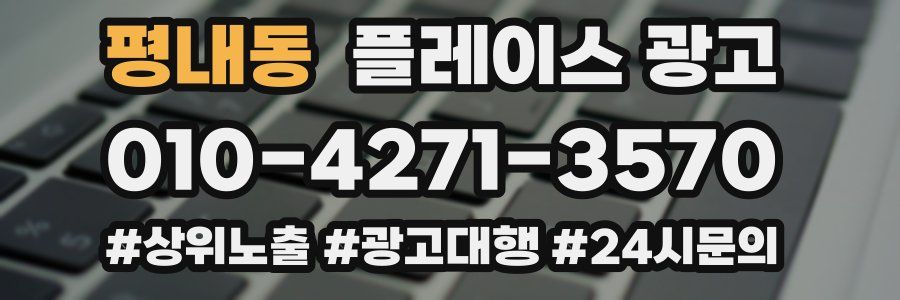 평내동 플레이스 광고