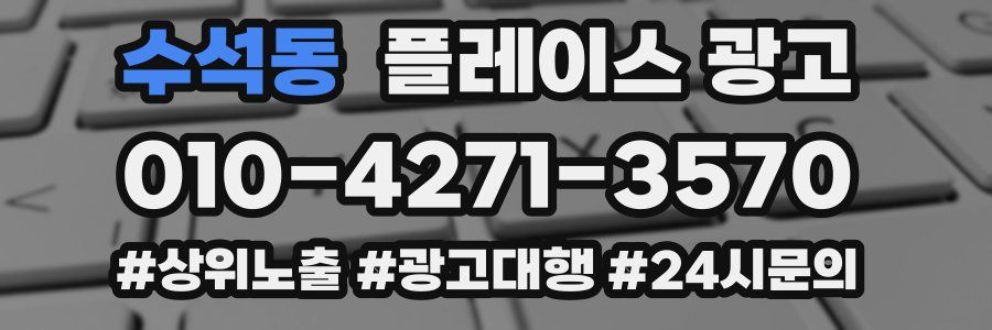 수석동 플레이스 광고