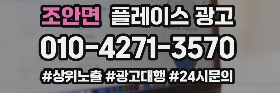 조안면 플레이스 광고